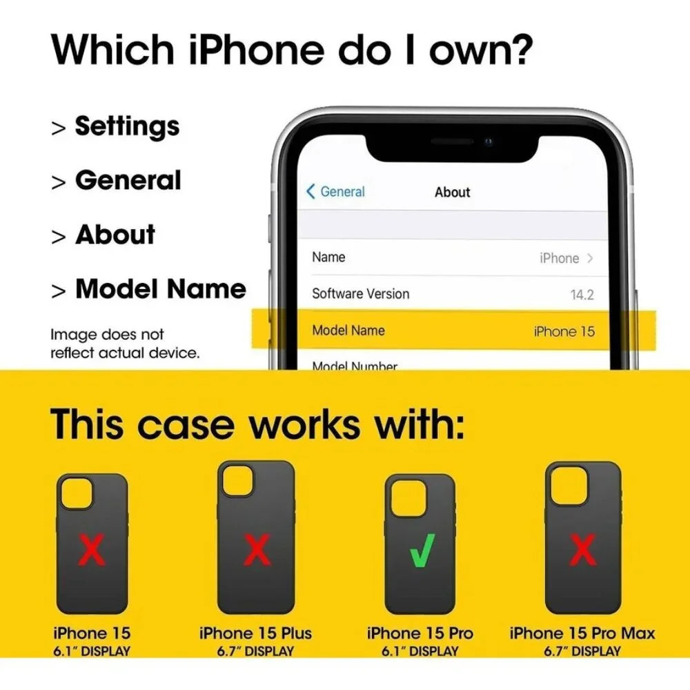 OtterBox Commuter Series Case for iPhone 15 Pro - Black Slim Tough Pocket-Friend